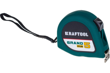 Купить Рулетка KRAFTOOL GRAND 5м/19мм обрезиненный пластиковый корпус 34022-05-19 фото №1