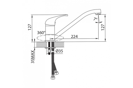 Купить Смеситель для раковины  Davis Milardo DA56002C фото №7