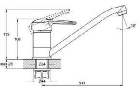 Купить Смеситель Solone для кухни шар.на гайке SIT4-А182 SIT4-А182 фото №4