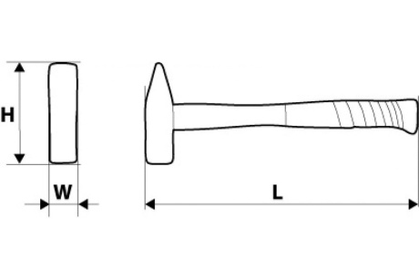 Купить TOPEX Молоток  500 гр  рукоятка стекловолокно  02A805 фото №2
