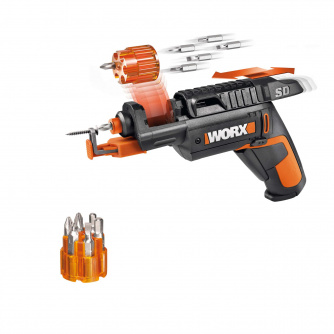 Купить Отвертка аккумуляторная WORX WX255 SD Slide Driver 4V + ЗУ + набор бит (6 шт) фото №1