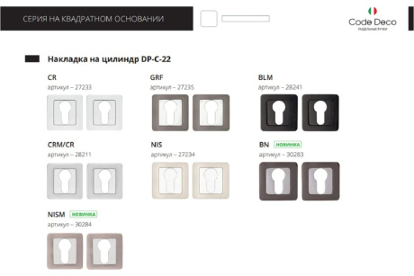 Купить Ручки раздельные Code Deco H-22050-A-NIS/CR мат. никель  27216 фото №5