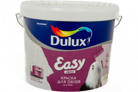 Купить Краска для стен и обоев DULUX EASY матовая Баз BW 10 л фото №3